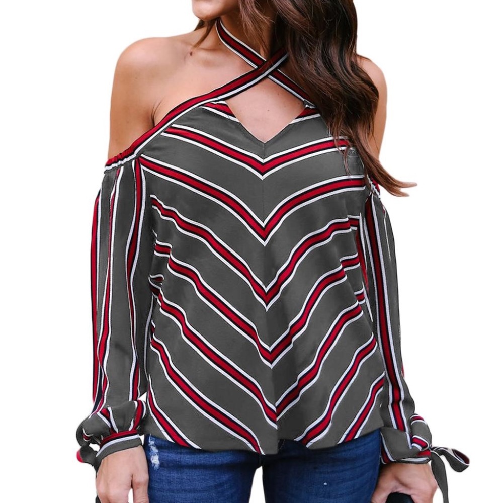 BC Basic Lola Crop Plunging Cross V Neck Top